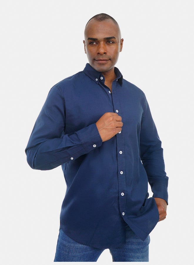 FIRE WOOD FireWood Long Sleeve Shirt  For Men- Navy - Image 2